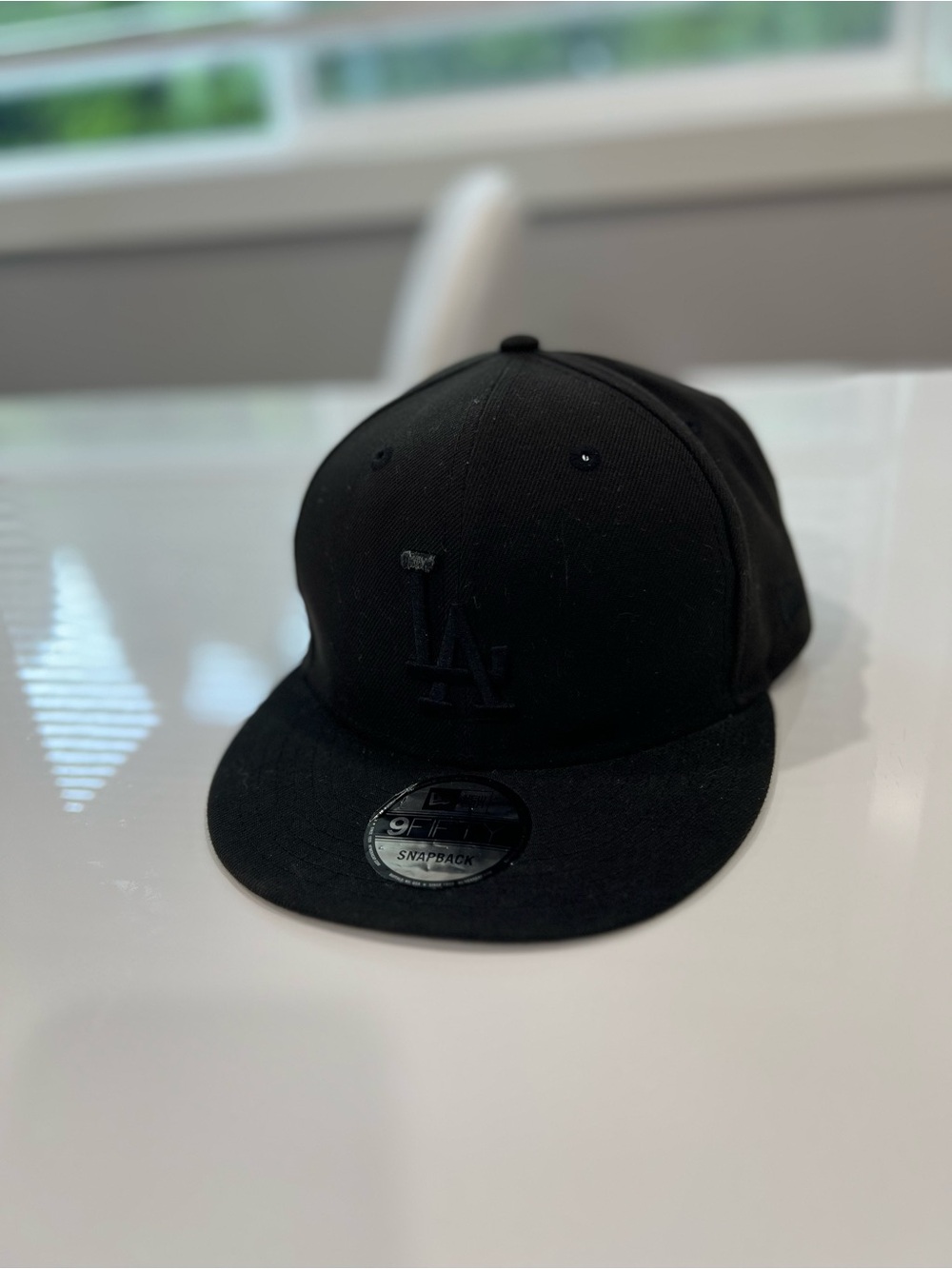 New Era Black LA Embroidered Snapback Cap